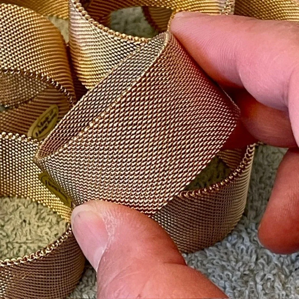 Vintage Gold Mesh Napkin Rings Set of 8 Woven Metal Hong Kong MCM HW Regency